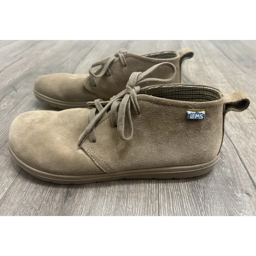 Lems Chukka Minimalist Zero Drop Ankle Boots Mens Size 13 Sandstone Tan Suede